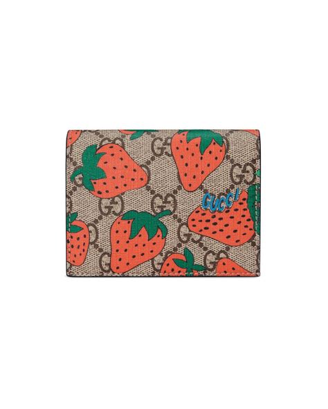 gg wallet with gucci strawberry print|Gucci Wallets for Women .